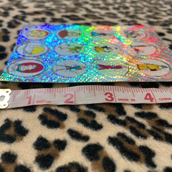 1995 POPEYE SWAN PRINCESS 👑Prism Stickers Sheet 90s Holographic Cartoon Vintage - Picture 10 of 17